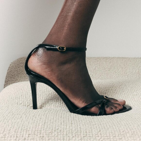 BRAND NEW ZARA HIGH HEELED BUCKLE SANDALS - Picture 2 of 5